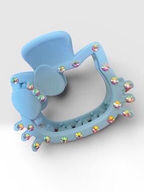 Blue Rhinestone Cat Ear Hair Clip - Kids Accessories